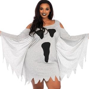 New Women Ghost Halloween Costume 2X/3X 1X/2X L/XL